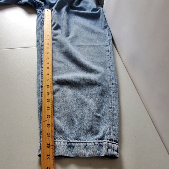 Banana Republic Barrel Jeans Size L Hi-Rise Drawstring Waist Light Wash Baggy - Picture 9 of 13